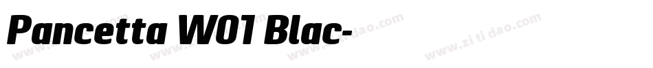 Pancetta W01 Blac字体转换